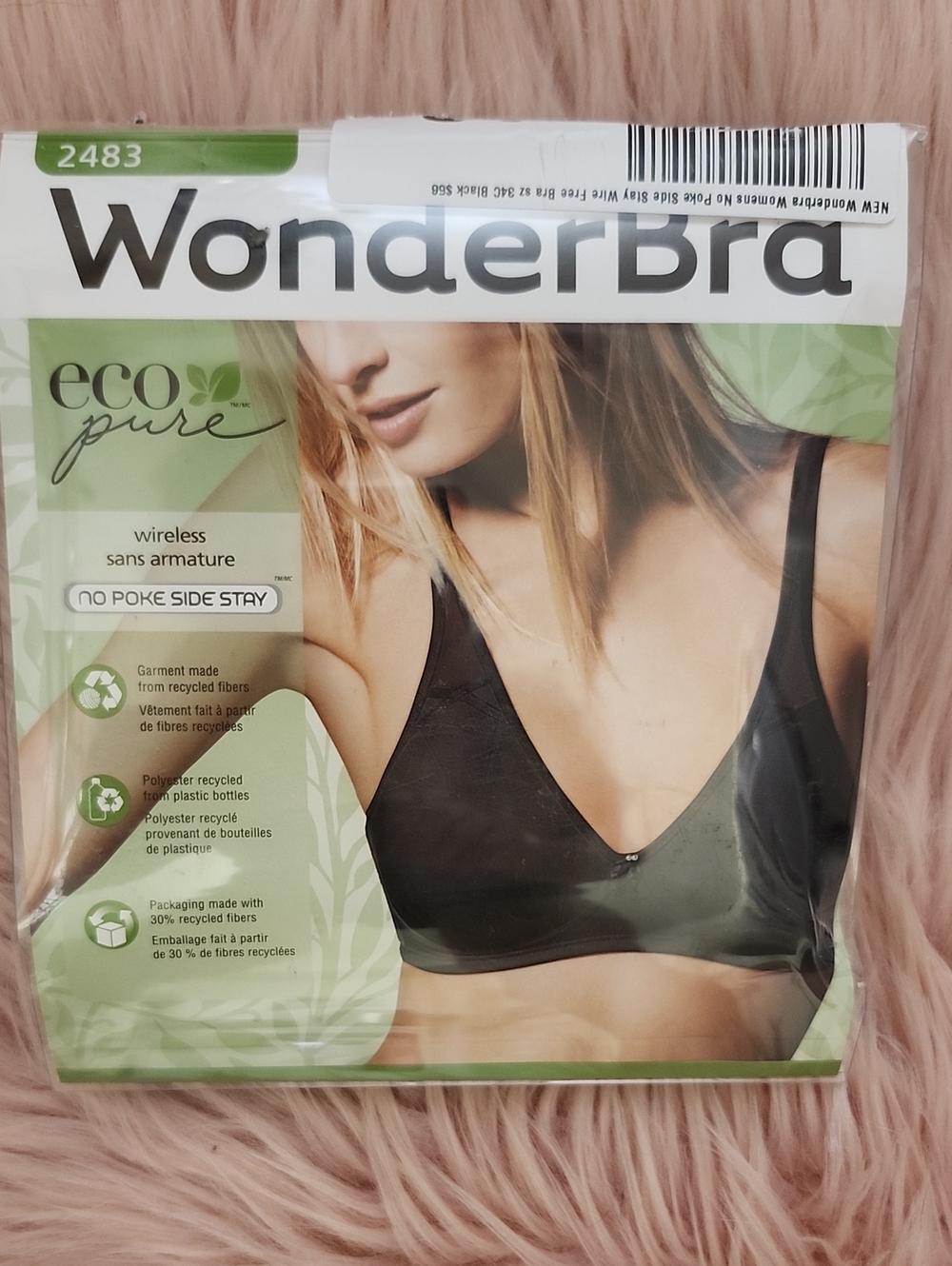 Brand New WONDERBRA WIRELESS NO POKE SIDE STAY BRA-34C